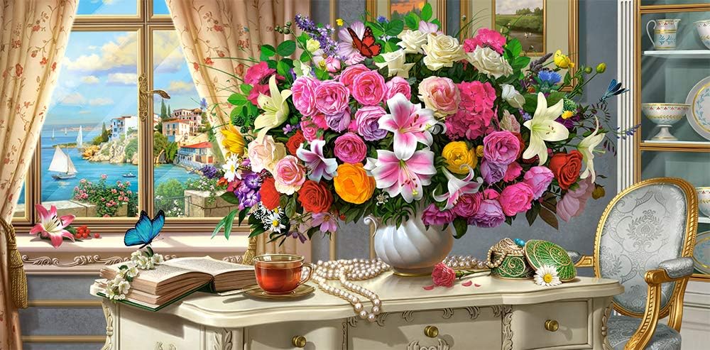 Summer Flowers And Cup Of Tea - Castorland 🇵🇱 puzzle collectible [Barcode 5904438400263] - Main Image 2