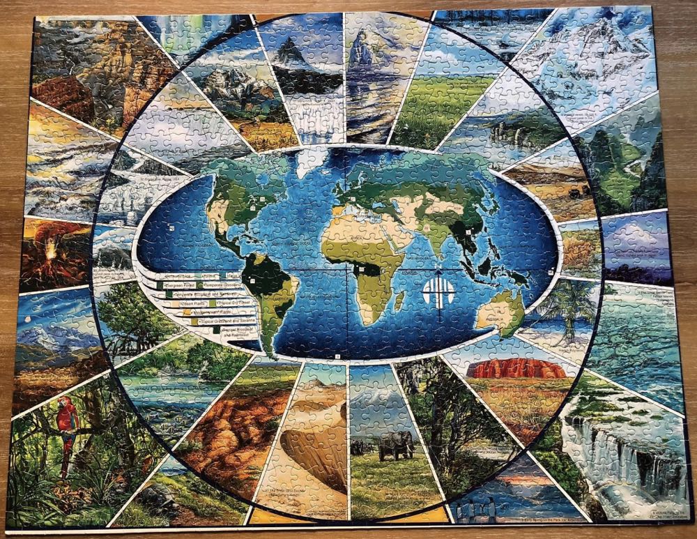 Natural Wonders Of The World** - White Mountain puzzle collectible [Barcode 724819248018] - Main Image 2