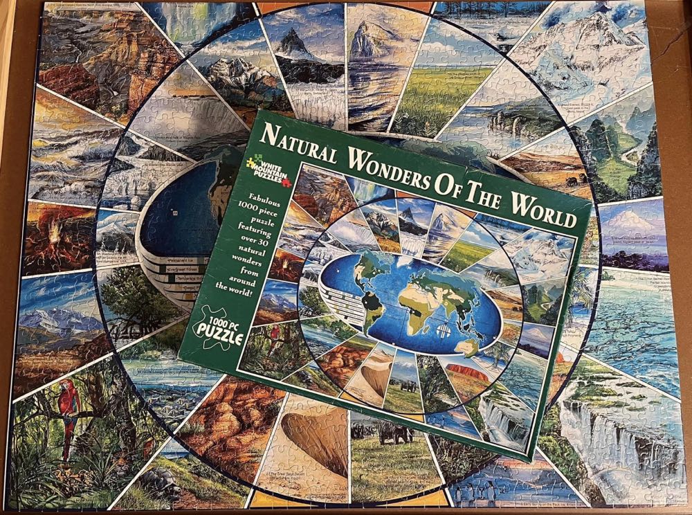 Natural Wonders Of The World** - White Mountain puzzle collectible [Barcode 724819248018] - Main Image 3