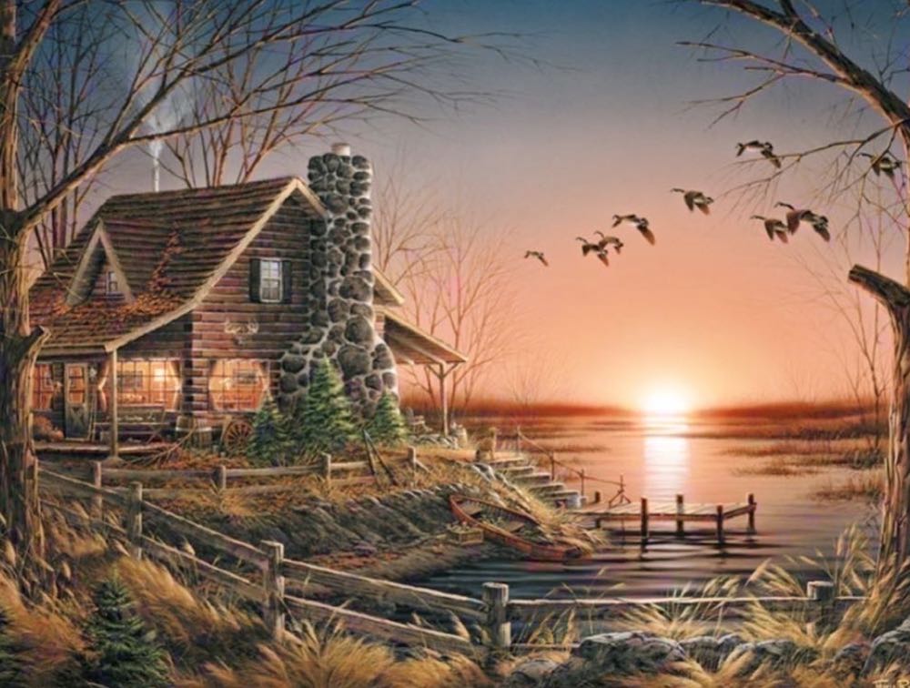 Terry Redlin : Comforts Of Home - White Mountain puzzle collectible [Barcode 724819251322] - Main Image 2