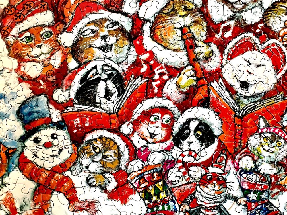 Cat Chorus - SunsOut puzzle collectible [Barcode 796780218468] - Main Image 3