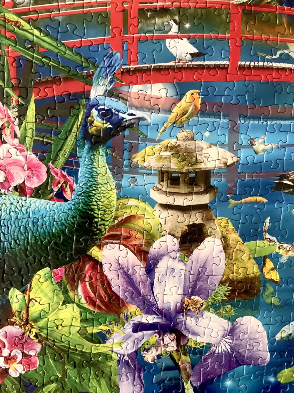 Peacock Garden - SunsOut puzzle collectible [Barcode 796780349988] - Main Image 3