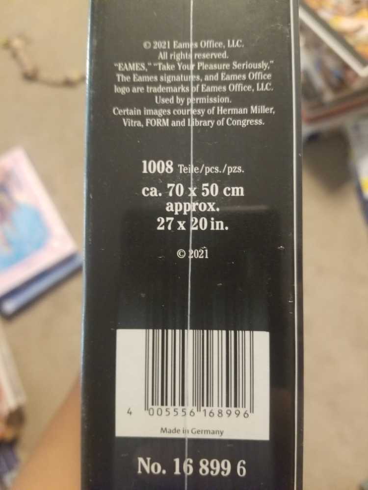 Eames Design Classics - Ravensburger puzzle collectible [Barcode 4005556168996] - Main Image 2