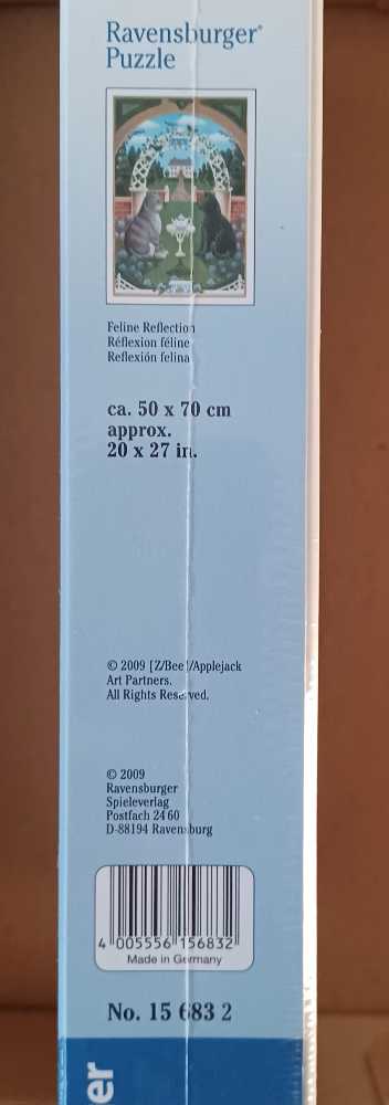 Feline Reflection 1000pc Jigsaw Puzzle By Ravensburger Discon ... - Ravensburger puzzle collectible [Barcode 4005556156832] - Main Image 2