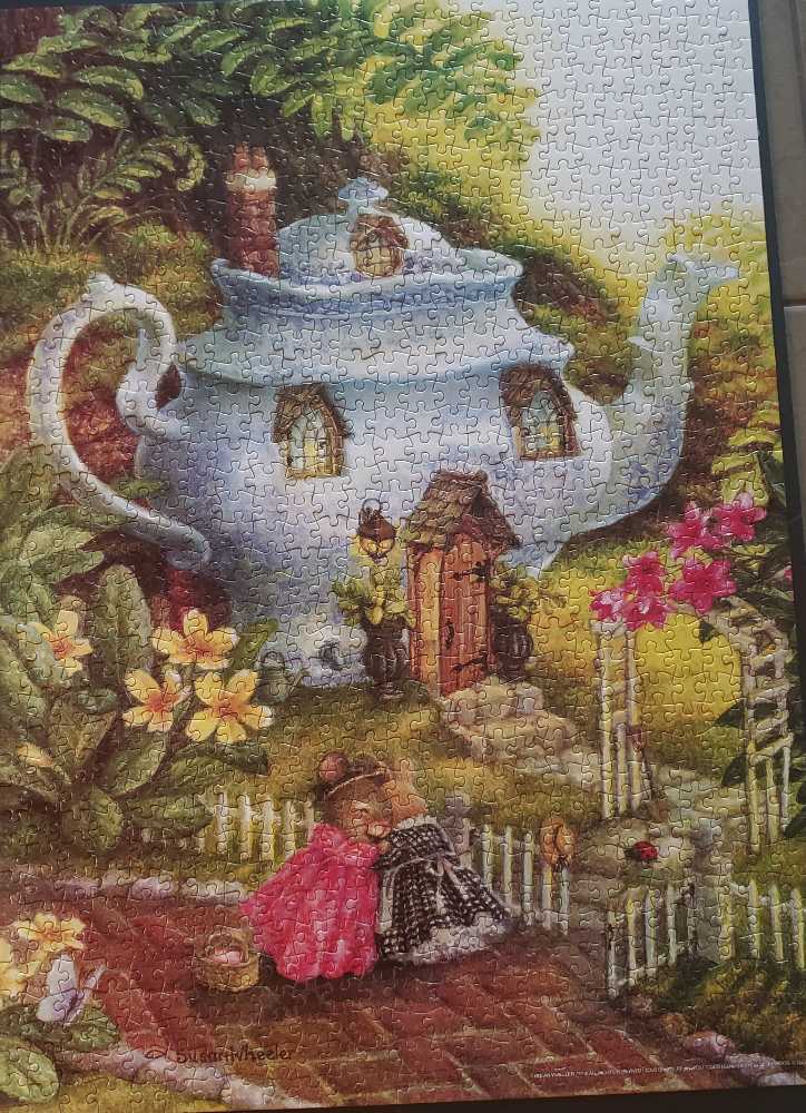 Blossoms Flower Shoppe, Spring Front Porche - Sure-lox puzzle collectible [Barcode 686141801036] - Main Image 3