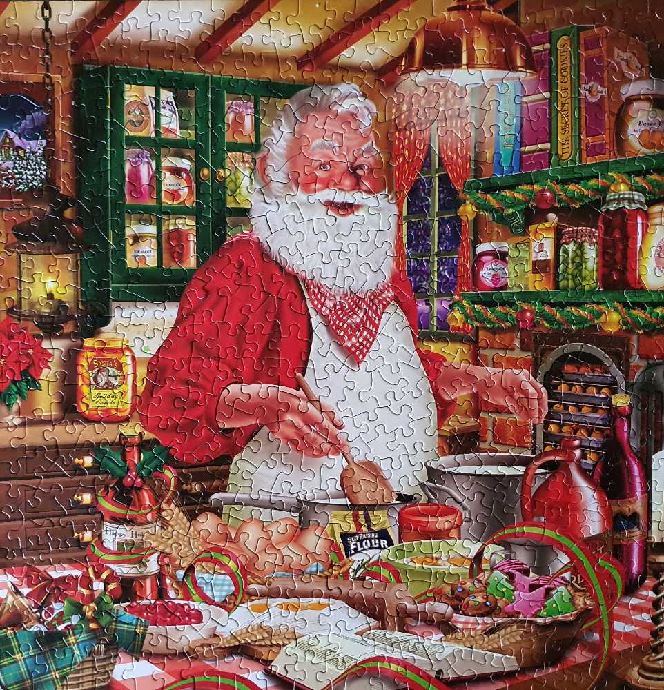 Cooking Santa - SunsOut puzzle collectible [Barcode 796780307063] - Main Image 2
