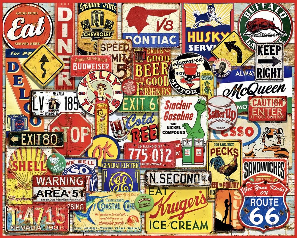 Great Old Signs - White Mountain puzzle collectible [Barcode 724819264841] - Main Image 2