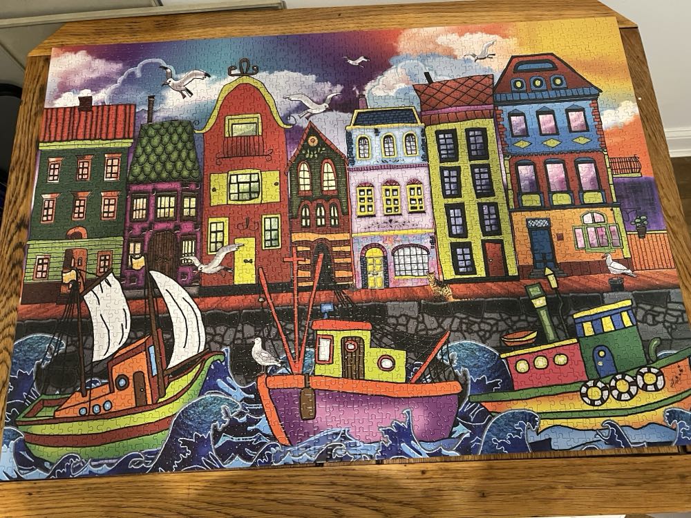 Fishing Port - Jacarou Puzzles puzzle collectible [Barcode 660902577903] - Main Image 2