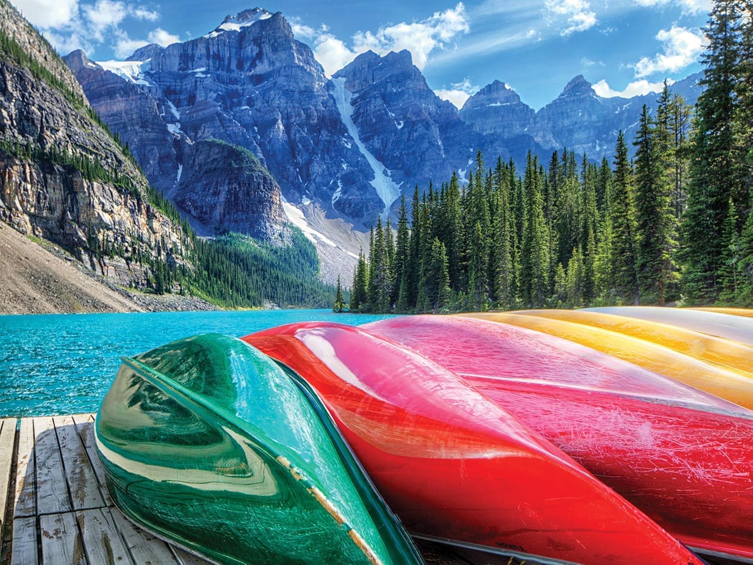 Mountain lake Boats (UV) 🧩 - Colorcraft Puzzles puzzle collectible - Main Image 2