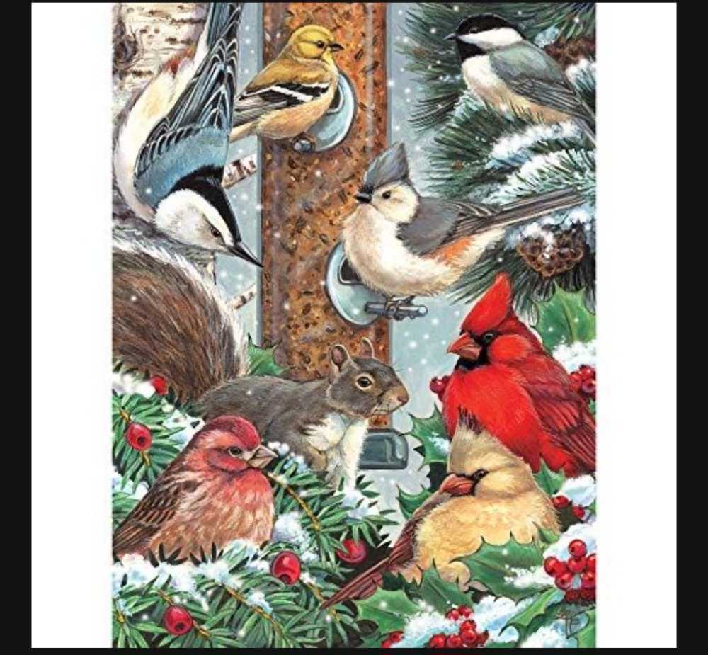 Winter Bird Friends - Bits & Pieces 🇺🇸 puzzle collectible [Barcode 192949045898] - Main Image 2