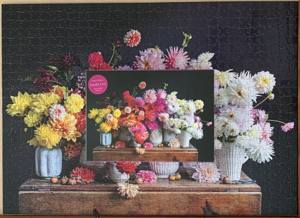 Dahlias - Artisan Puzzle puzzle collectible [Barcode 9781648290435] - Main Image 2