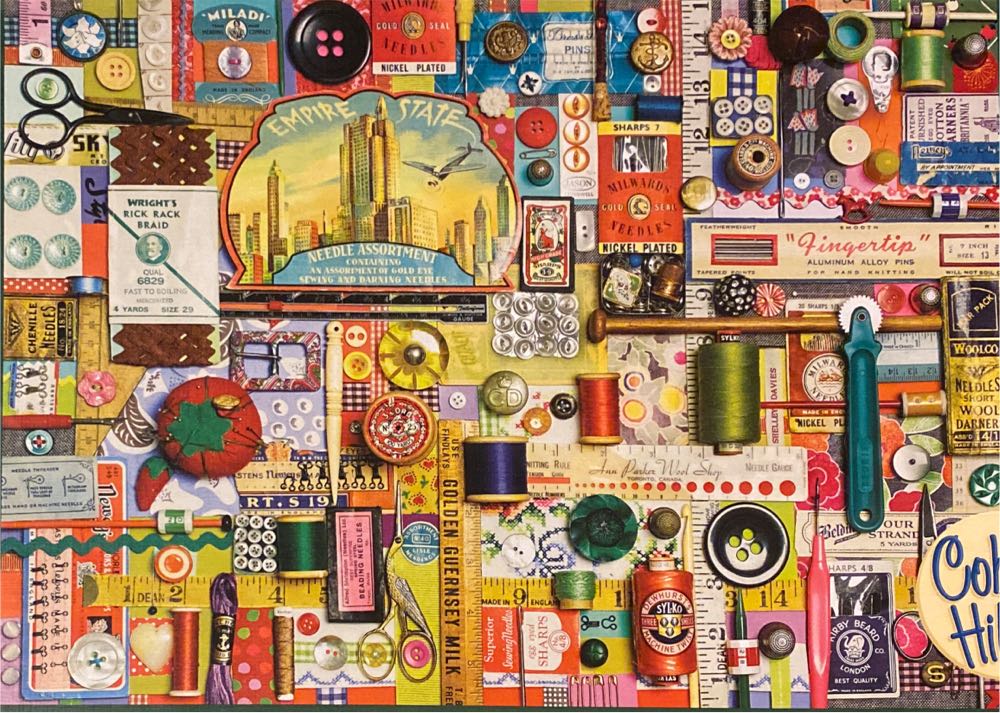 Sewing Notions - Cobble Hill puzzle collectible [Barcode 625012518017] - Main Image 2