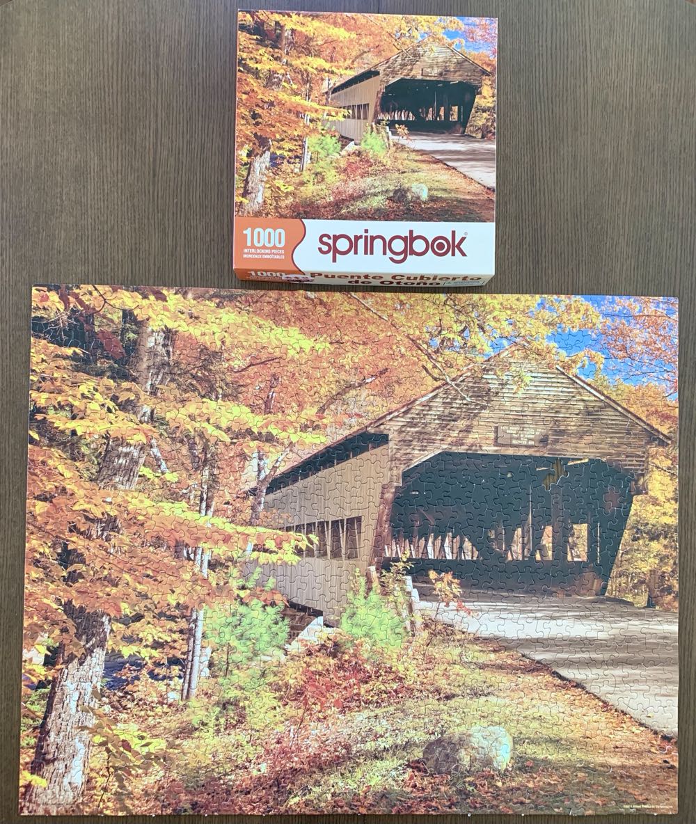 Autumn Covered Bridge - Springbok puzzle collectible [Barcode 091683105809] - Main Image 2