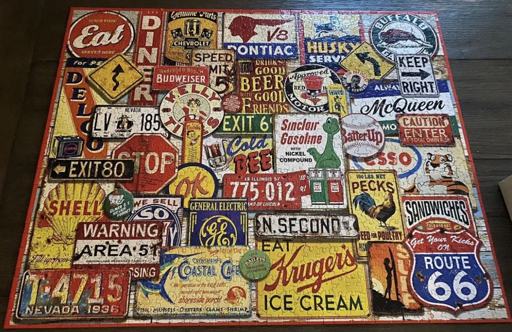 Great Old Signs - White Mountain puzzle collectible [Barcode 724819264841] - Main Image 3