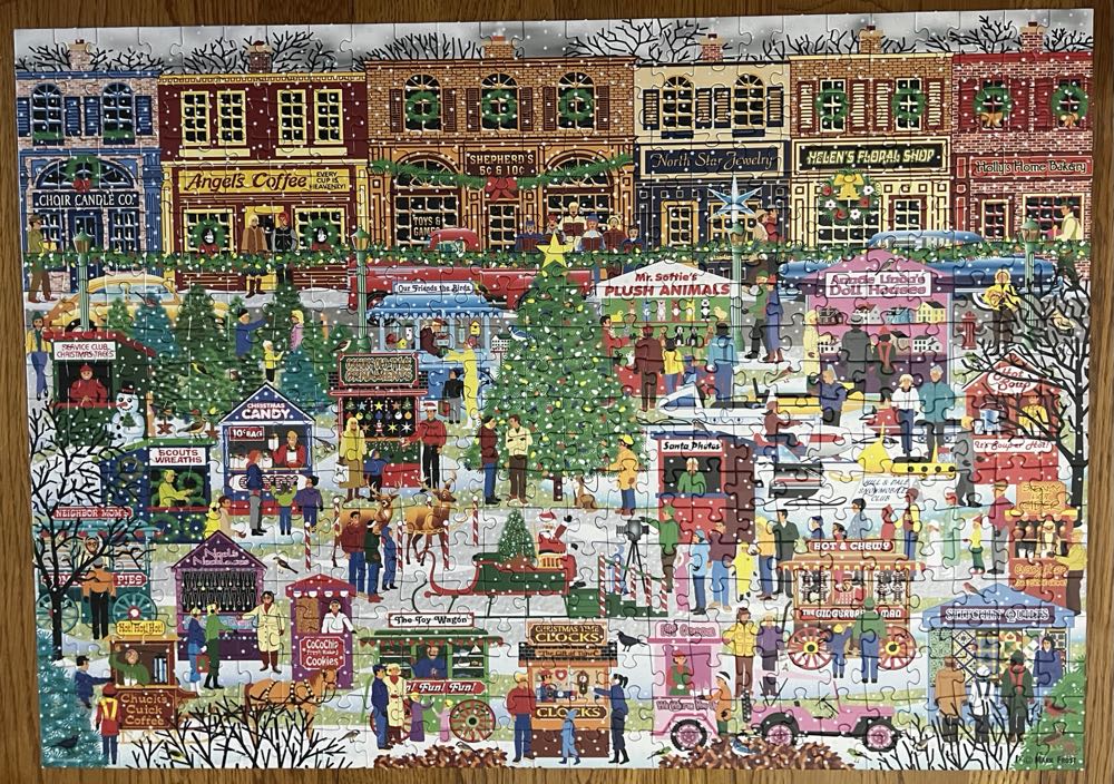 Downtown Holiday Festival - EuroGraphics puzzle collectible [Barcode 628136155038] - Main Image 2