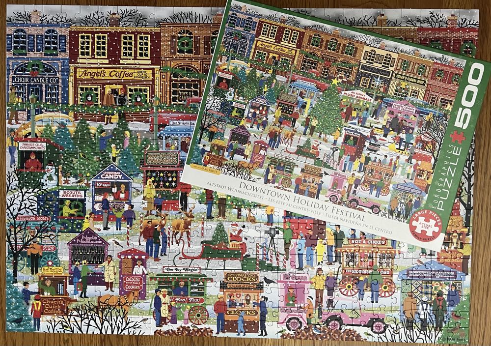 Downtown Holiday Festival - EuroGraphics puzzle collectible [Barcode 628136155038] - Main Image 3