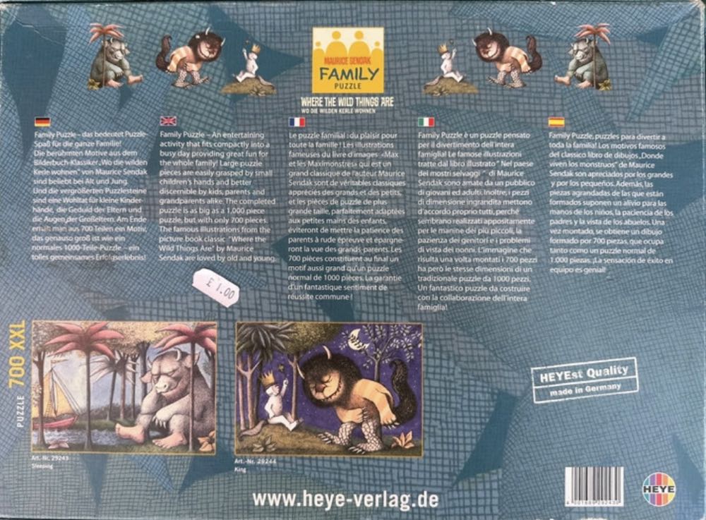 Where The Wild Things Are - Heye Puzzle puzzle collectible [Barcode 4001689292430] - Main Image 3