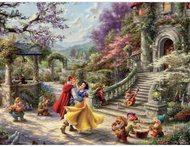 Thomas Kincaid Snow White Dancing In The Sunlight - Ceaco 🇺🇸 puzzle collectible - Main Image 2