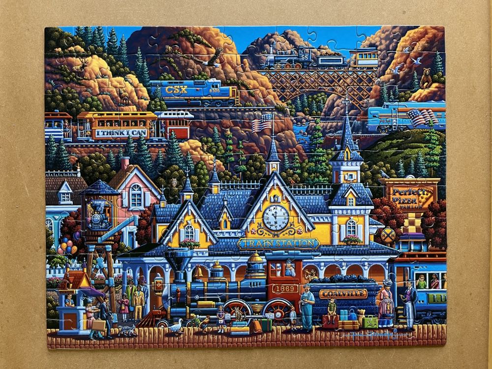 Train Station - Dowdle 🇺🇸 puzzle collectible [Barcode 671095604703] - Main Image 2