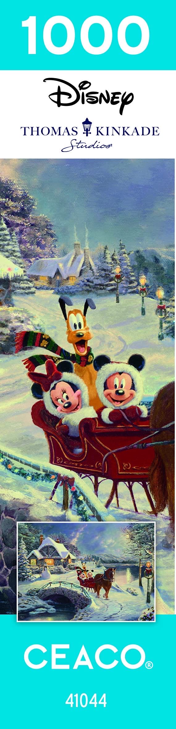 Mickey & Minnie Sleigh Ride - Ceaco puzzle collectible [Barcode 021081332897] - Main Image 3