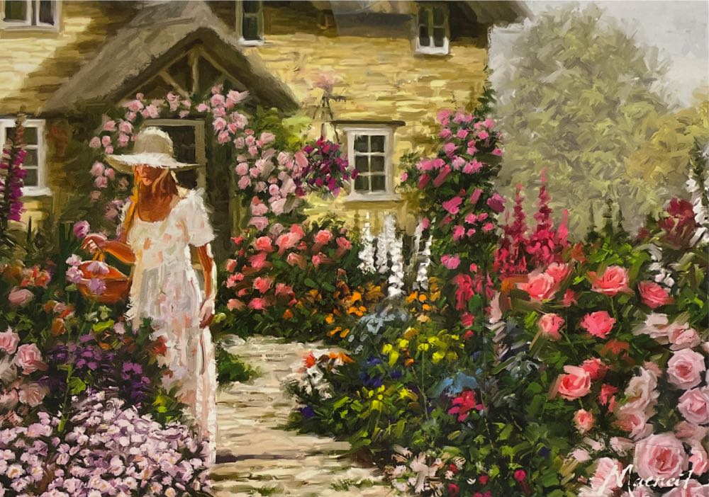 Manors & Cottages : Secret Garden - From Cheryl - Sure-lox puzzle collectible [Barcode 686141081049] - Main Image 2