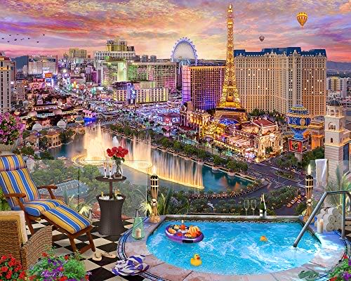 Las Vegas Twilight - Vermont Christmas Company puzzle collectible [Barcode 819273022769] - Main Image 1