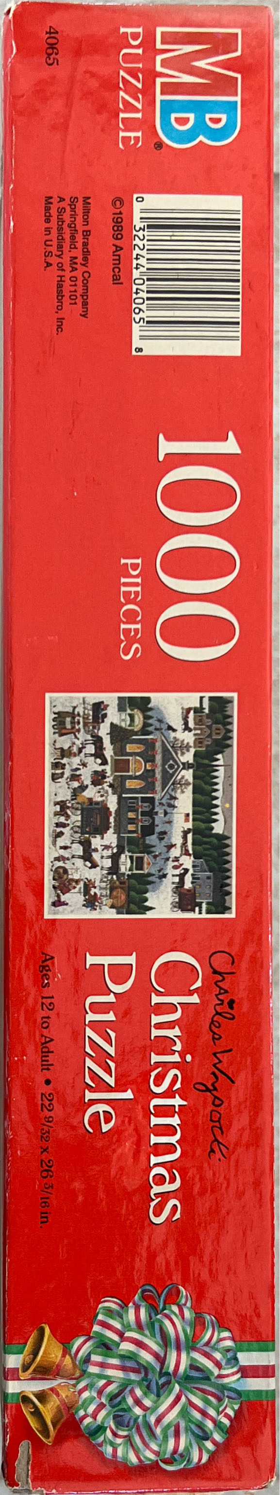 Churchyard Christmas - NEW-SOLD - Milton Bradley puzzle collectible [Barcode 032244040658] - Main Image 3