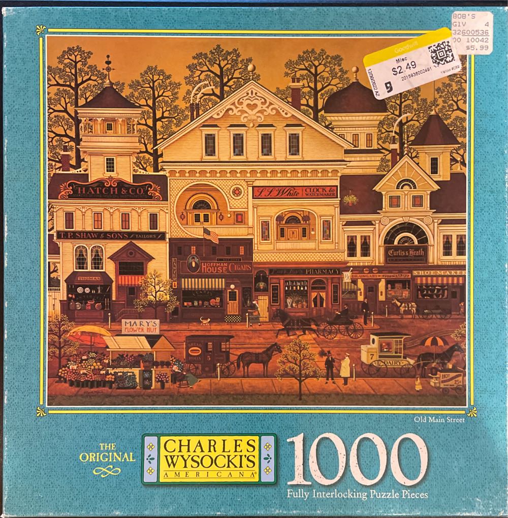 Old Main Street (NIB) From Nannie 🐝 - Milton Bradley puzzle collectible - Main Image 2