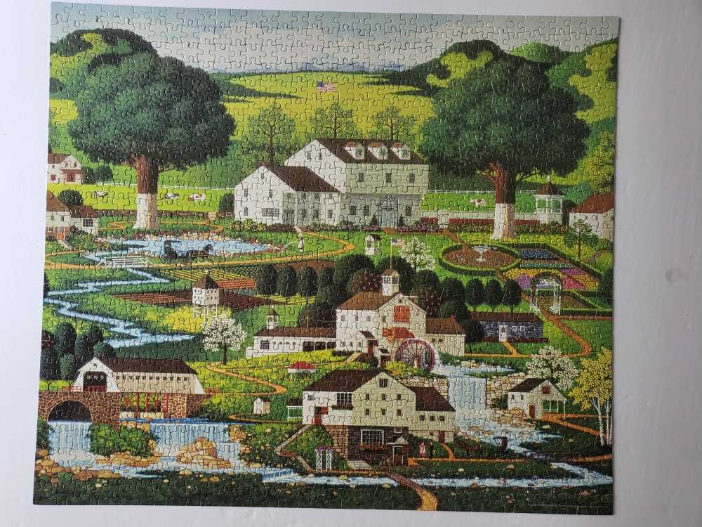 Country Gardens - Milton Bradley puzzle collectible [Barcode 032244046797] - Main Image 2