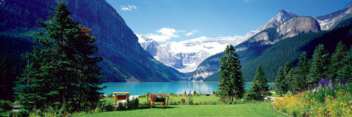 Lake Louise Canadian Rockies Panoramic - Eurographics puzzle collectible [Barcode 628136514569] - Main Image 2