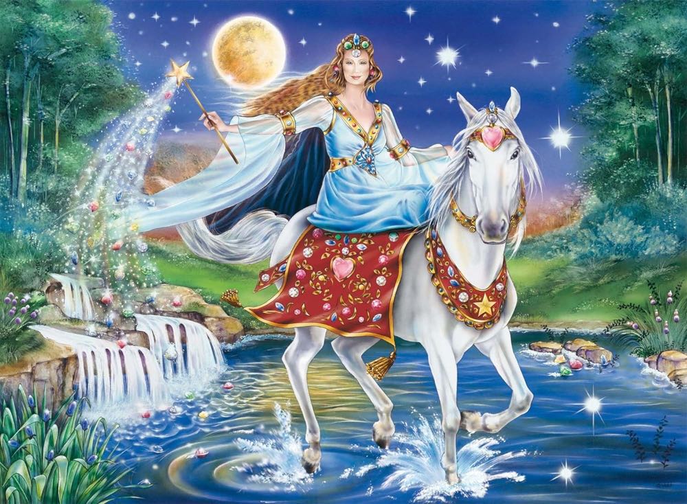 Ravensburger S Fee Moonlight Horse White Horse Elf Fantasy - Ravensburger puzzle collectible [Barcode 4005556149414] - Main Image 2