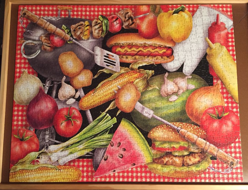 Bar-B-Que - White Mountain Puzzles puzzle collectible [Barcode 724819250370] - Main Image 2