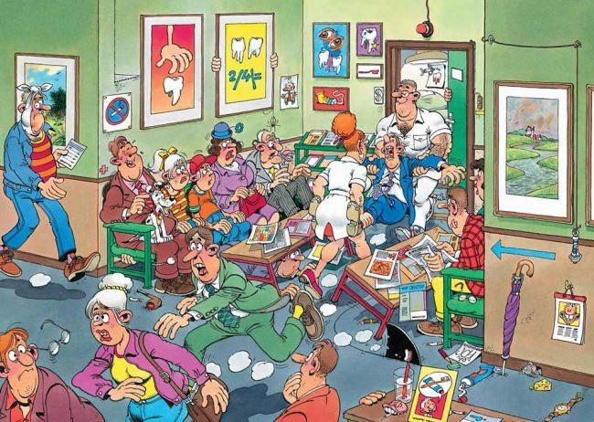 Bij de tandarts, Camping chaos, Verhuiskoorts 81168 - Jumbo puzzle collectible [Barcode 8710126811689] - Main Image 4