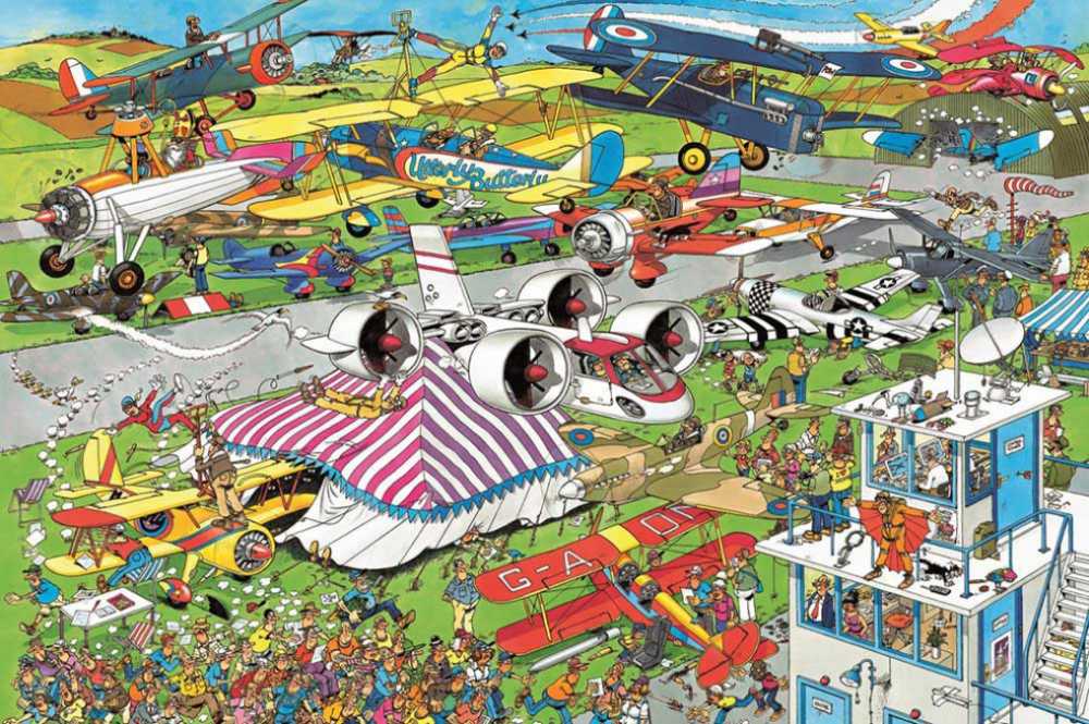 Jan Van Haasteren. De Vliegshow, Wintersport, . Pakjes - Jumbo puzzle collectible [Barcode 8710126811658] - Main Image 2