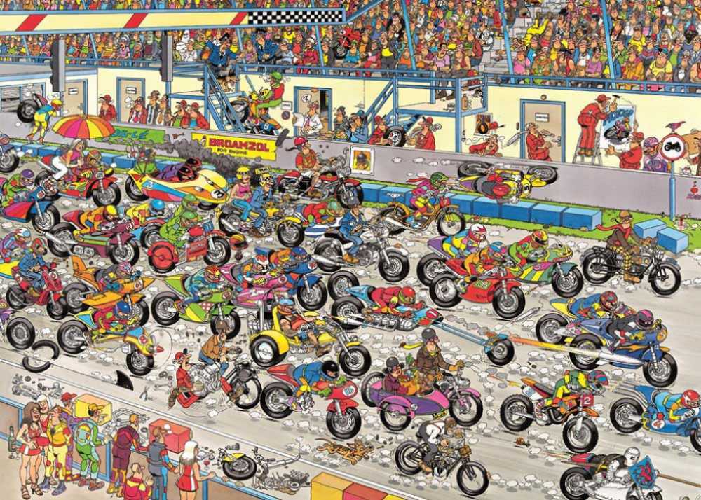Jan van Haasteren. Motorrace - Jumbo puzzle collectible - Main Image 2