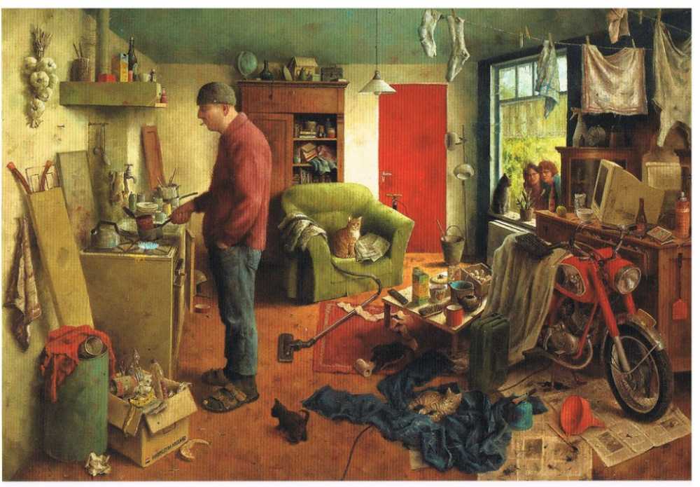 Marius van Dokkum. Mannenhuishouden - Art Puzzle puzzle collectible - Main Image 2