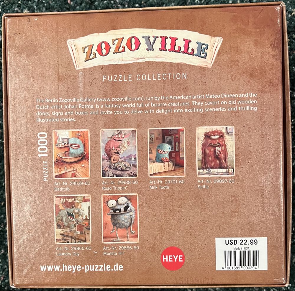 Zozoville: Bathtub - HEYE puzzle collectible [Barcode 4001689000394] - Main Image 2