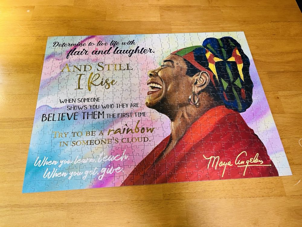 Maya Angelou Quotes - African American Expressions puzzle collectible [Barcode 796038240128] - Main Image 2