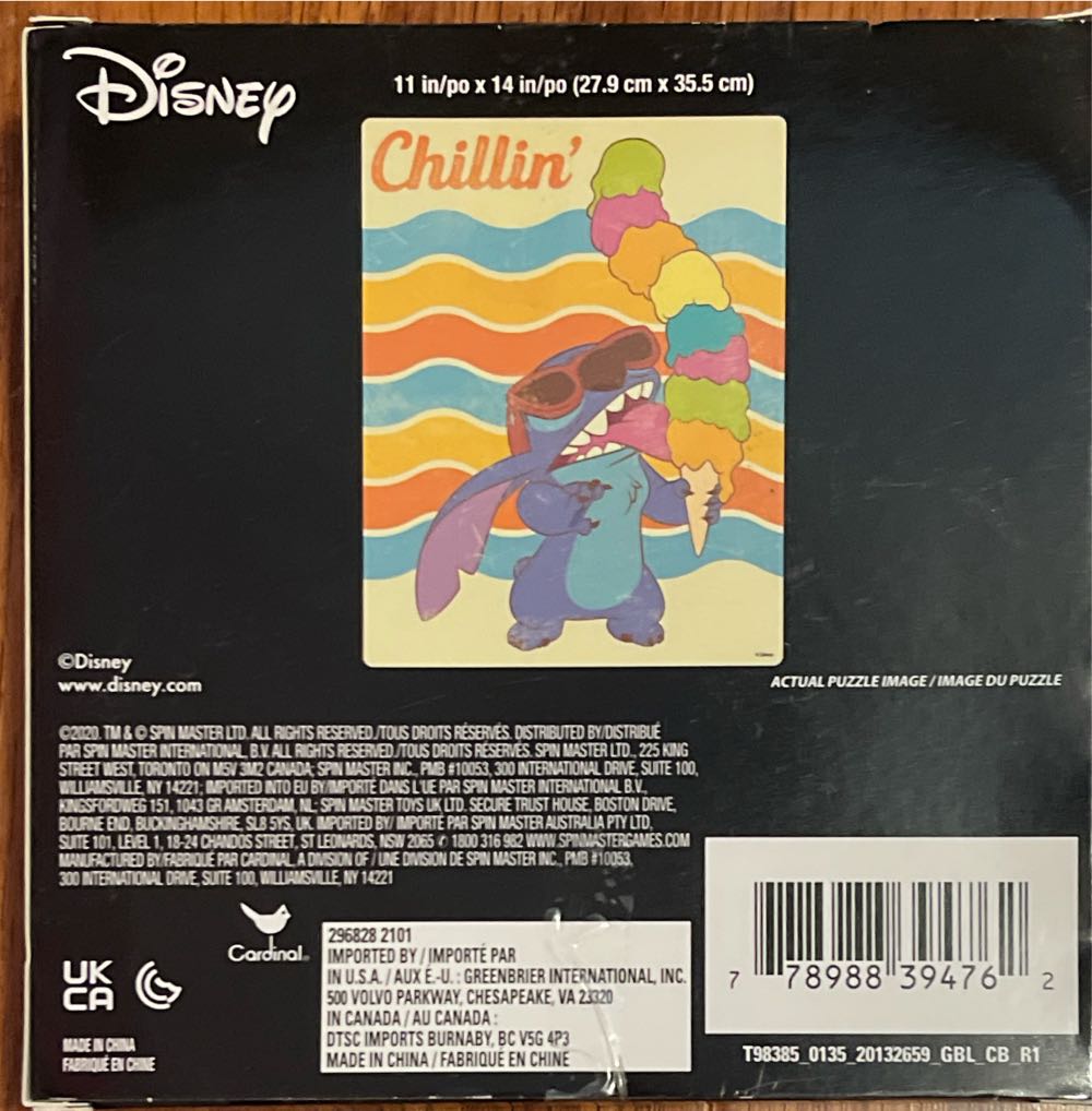 Stitch Chillin’ - Cardinal puzzle collectible [Barcode 778988394762] - Main Image 2