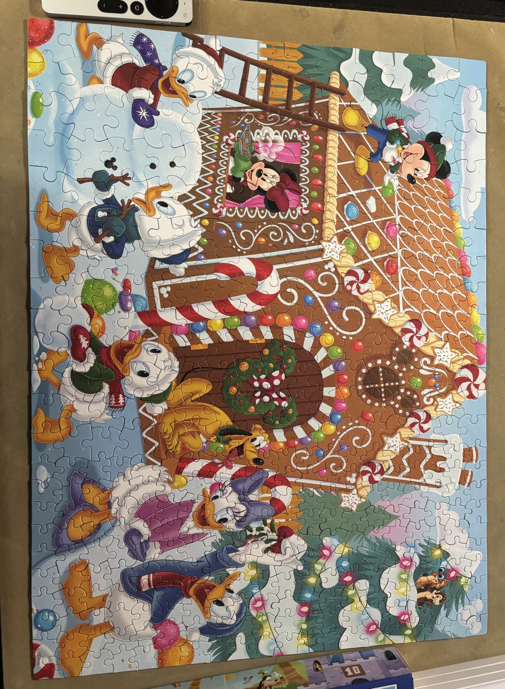 Disney Mickey Mouse time together gingerbread house - Ceaco puzzle collectible [Barcode 021081232319] - Main Image 3