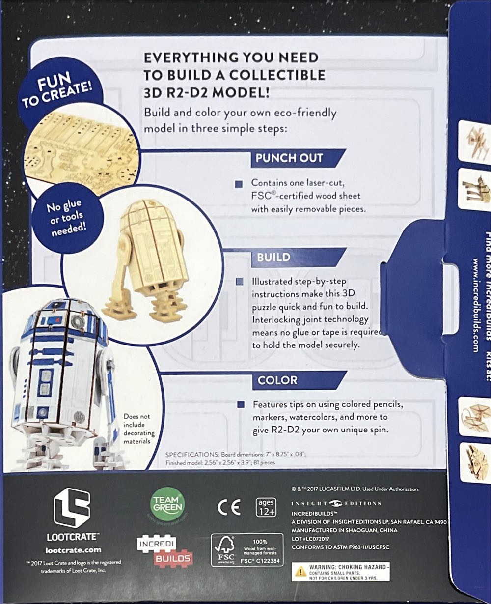 Star Wars R2-D2 - Incredi Builds puzzle collectible - Main Image 2