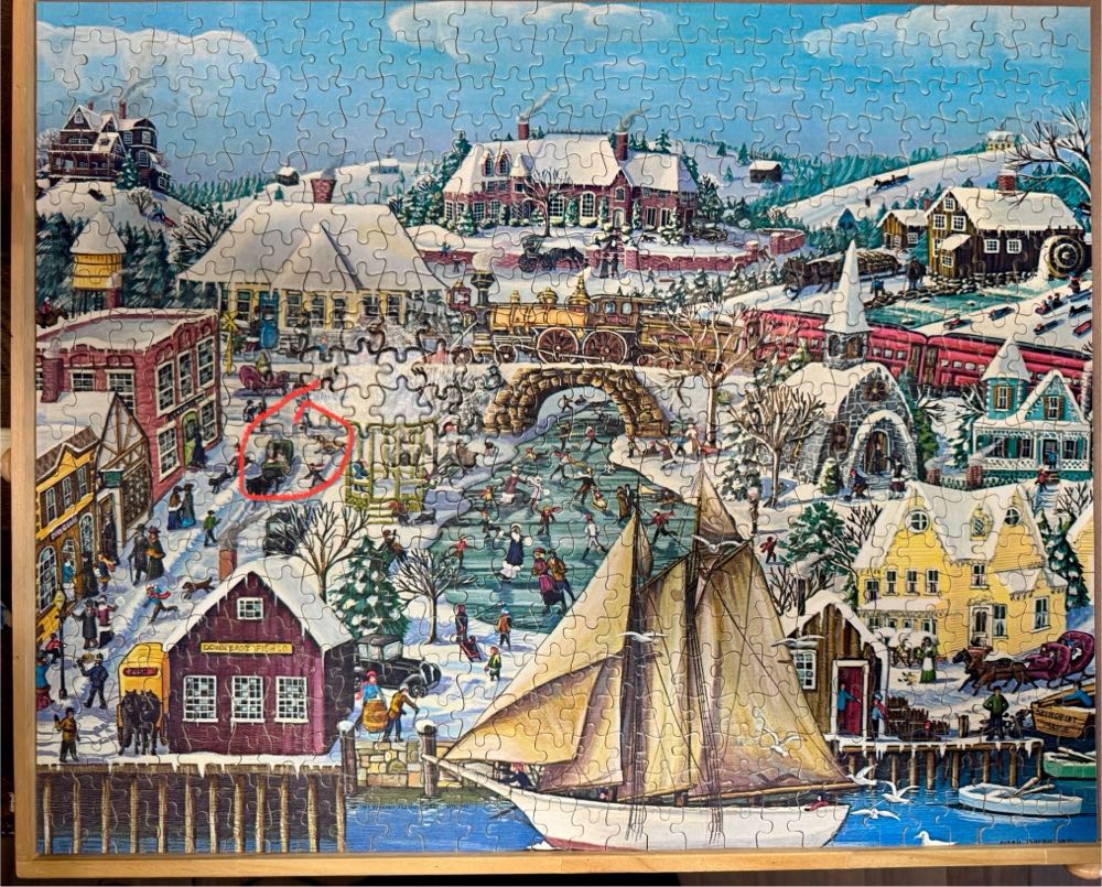 Winter Magic (V) Nannie - Whitman puzzle collectible - Main Image 2