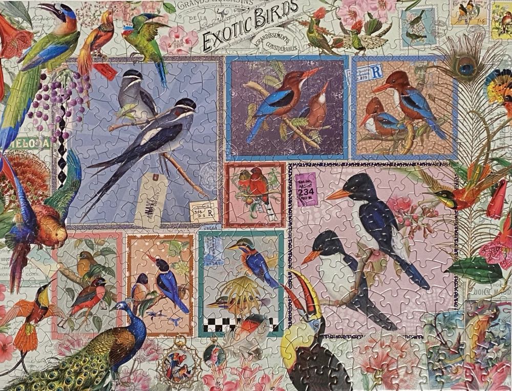 Grand Exotic Birds - Bits And Pieces puzzle collectible [Barcode 192949030597] - Main Image 2