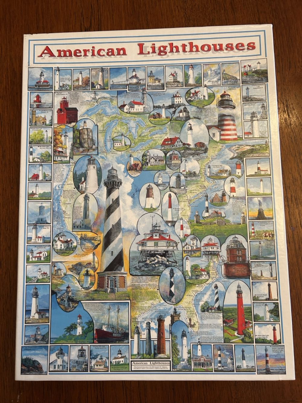 American Lighthouses - White Mountain Puzzles puzzle collectible [Barcode 724819247455] - Main Image 2