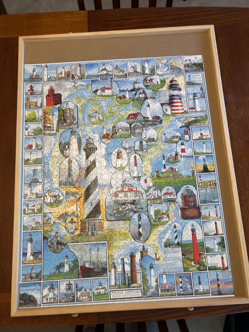 American Lighthouses - White Mountain Puzzles puzzle collectible [Barcode 724819247455] - Main Image 3