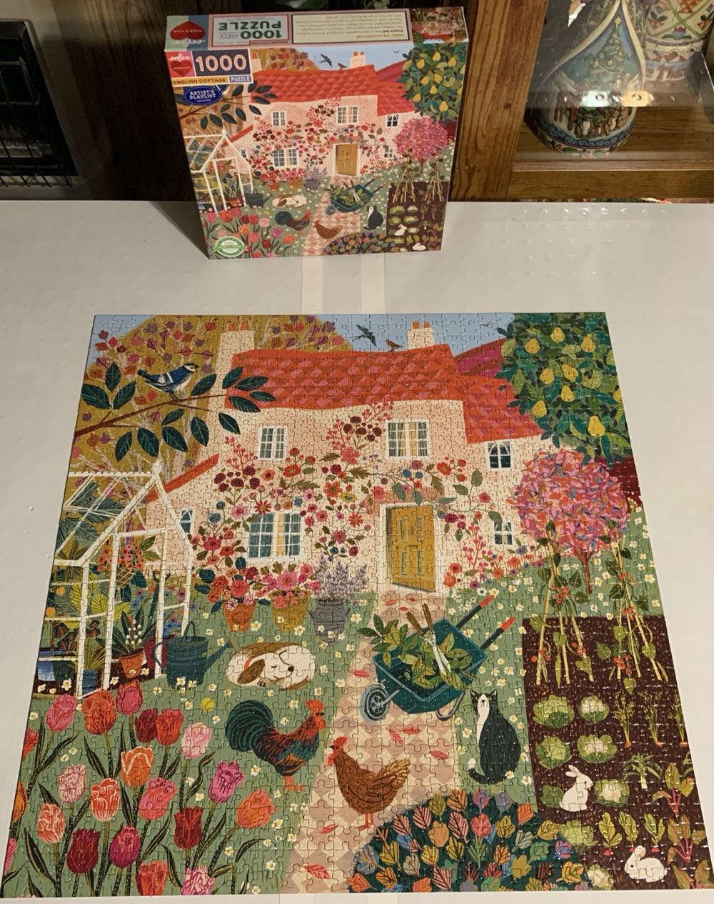 English Cottage - eeBoo Piece & Love puzzle collectible [Barcode 689196511578] - Main Image 2