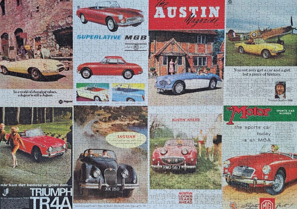 Great British Sports Cars 1950’s-1970’s - Gibsons puzzle collectible [Barcode 5012269060485] - Main Image 3