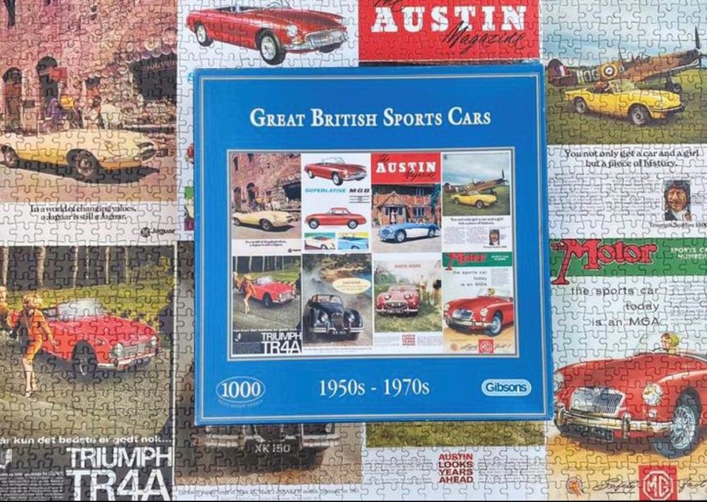Great British Sports Cars 1950’s-1970’s - Gibsons puzzle collectible [Barcode 5012269060485] - Main Image 4