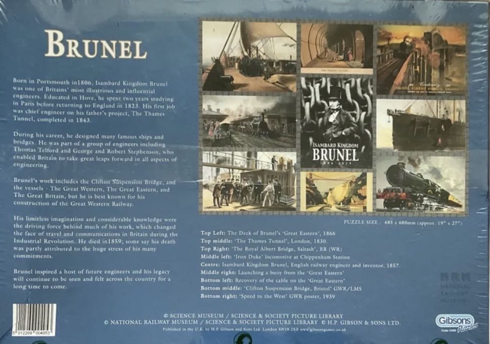 Brunel - Gibsons puzzle collectible [Barcode 5012269004953] - Main Image 3