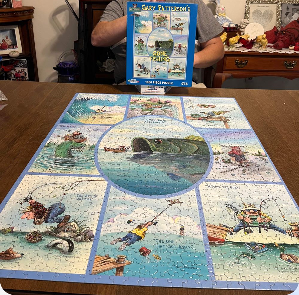 Gary Patterson’s Gone Fishing  (Item#696S) (2010) - White Mountain Puzzles, Inc. puzzle collectible [Barcode 724819252794] - Main Image 2